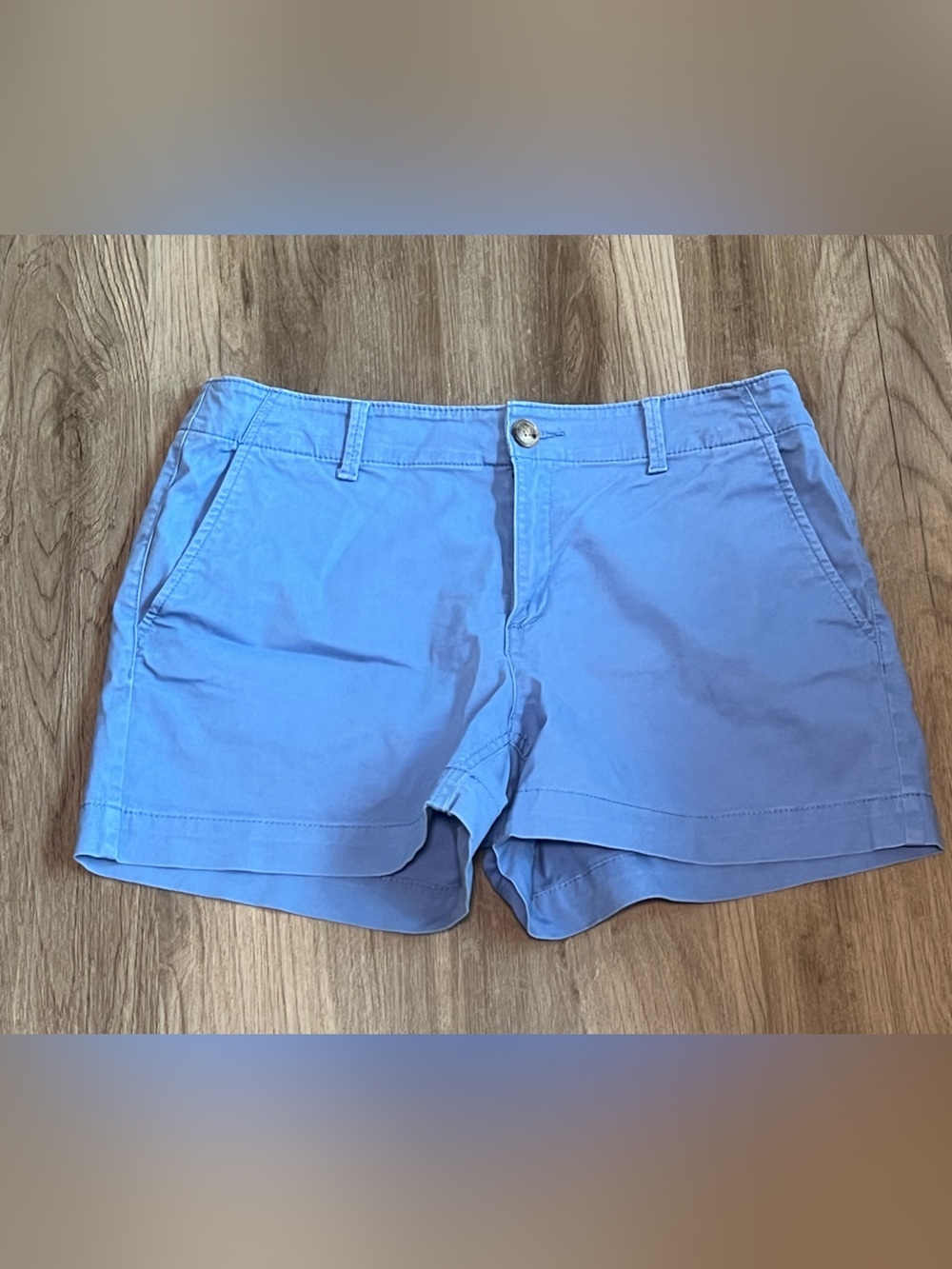 LOFT The Washed Twill Shorts in Blue